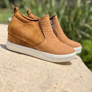 python wedge sneakers